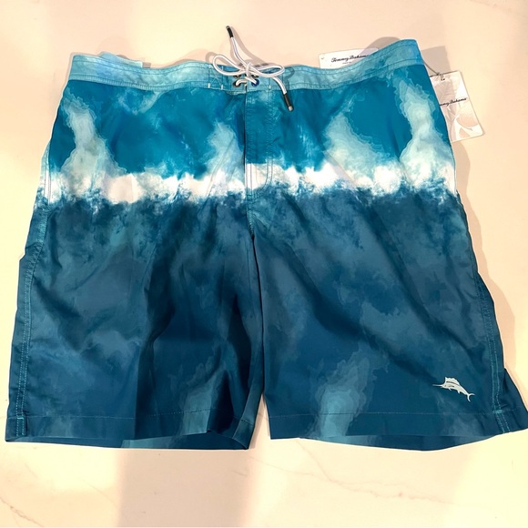 TOMMY BAHAMA•turquoise swim trunks XXL NWT - Picture 5 of 9